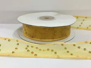 Стрічка органза з паєткою 2,5 см. № 132