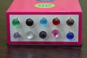 Пуговица Блузочная на ножке в оправе MIX № 10/543