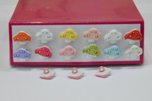 Ґудзик Дитячий на ніжці 15 мм. № MIX Грибочок 12/50