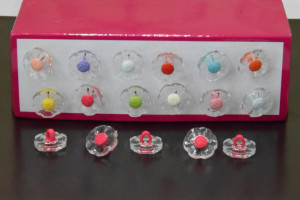 Ґудзик Дитячий на ніжці 14 мм. № MIX Квіточка 12/50