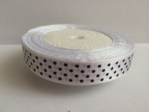 Стрічка атласна горошок 1,5 см. № 01