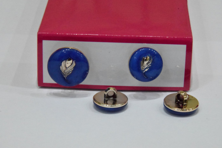 Пуговица Костюмная на ножке колосок парный 18/22 мм. № 40/593