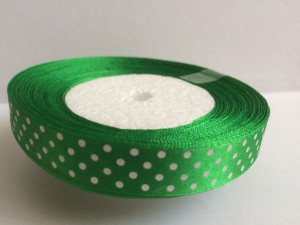 Стрічка атласна горошок 1,5 см. № 19