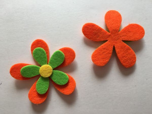 Фетровые аппликации № 1/4 Цветочки 25/19