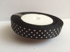 Стрічка атласна горошок 1,5 см. № 39