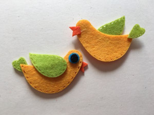 Фетровые аппликации № 1/7 Птички 132/52