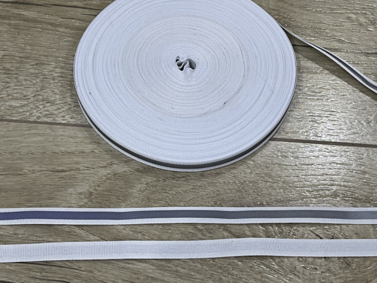 Стрічка світловідбивна на репсі 1 см. LUX № 01