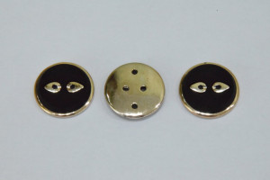 Гудзик Костюмний на 2 отвори в оправі 30 мм. №39-G/588