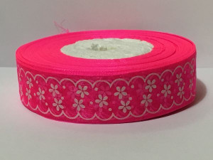 Стрічка органзу з орнаментом 2,5 см. № 14