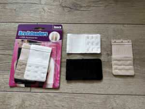 Подовжувач з гумкою для бюстгальтера на 3 гачки № Набір 5,5 см  