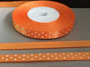 Лента атласная горошек 1 см. № 25