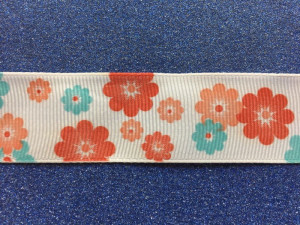 Лента репс LUX с орнаментом 2,5 см. № P 9/01/26