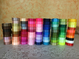 Стрічка атласна 2,5 см. Набір 65