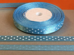 Лента атласная горошек 1 см. № 187