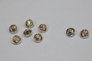 Пуговица Блузочная на ножке в оправе 10 мм. № 00 AB/412  