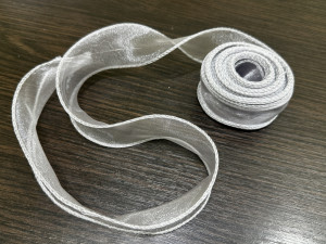 Лента органзовая с кантиком 4 см. № 180