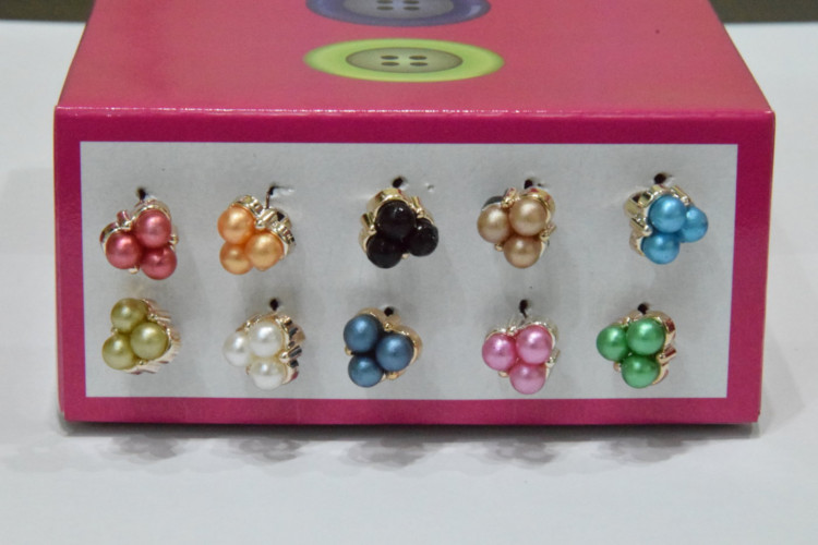 Гудзик Блузковий на ніжці в оправі 10 мм. № MIX 10/25/621