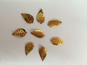 Паєтка листок береза №186