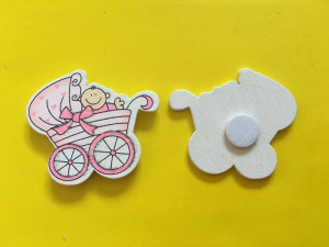 Дерев'яні аплікації № Коляска 04