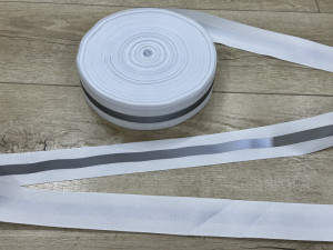 Стрічка світловідбиваюча на репсі 5 см. № 01