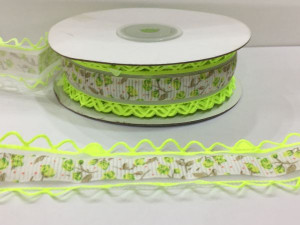 Стрічка органза з мереживом 2,5 см. № 58
