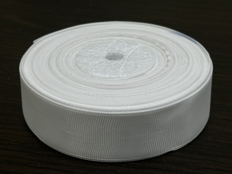 Лента репс 2,5 см. LUX № 01/42 Айвори