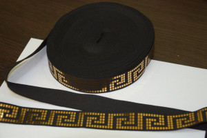 Гума поясна з паєткою 3 см. № Versace/26/G