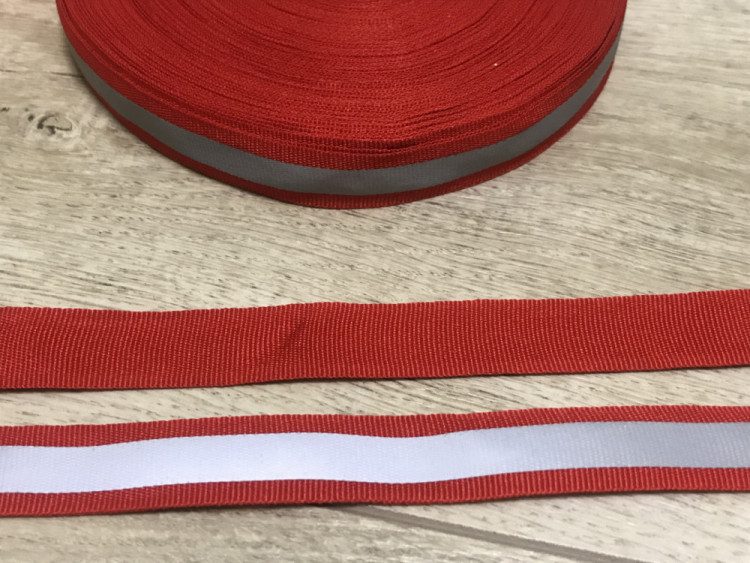 Стрічка світловідбиваюча на репсі 2 см. № 26/O